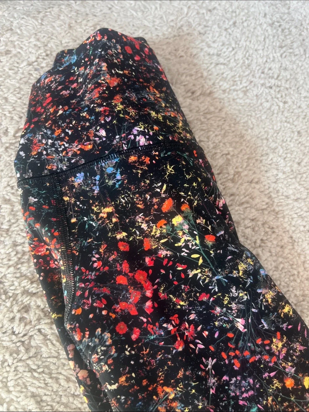 Lululemon high waist floral print wunder under leggings size 6